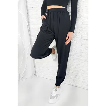 Dámské kalhoty Sweetissima Dámské černé kalhoty 62421B Velikost: XS-M