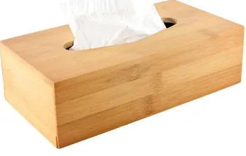 Zásobník na papírové ručníky a ubrousky HT-24501603 box na kapesníky bambusový 25 x 13 x 8 cm hnědý