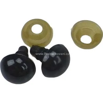 Pro Háčkování Oči bezpečnostní černé 16 mm Počet: 1 pár