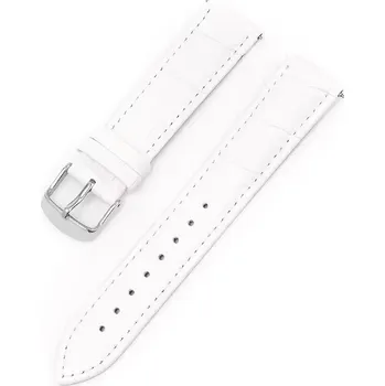 Řemínek na hodinky Kožený řemínek Ricardo Bergamo, bílý - 14 mm