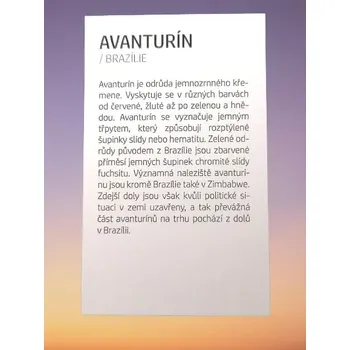 Kartička k AVANTURÍNU