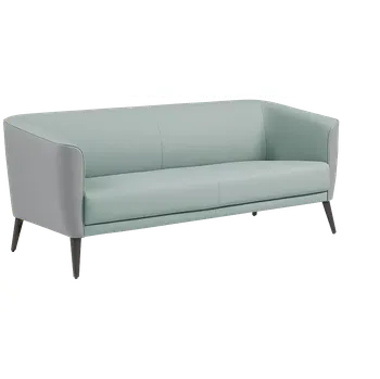 Sedací souprava RHODOS - 3, 3-sed, ekokůže pastelově modrá/šedá