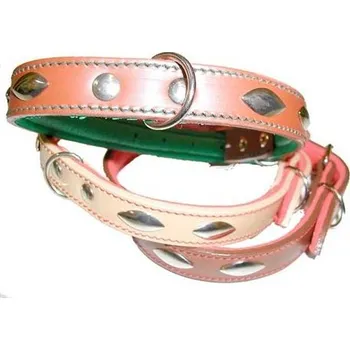 Obojek pro psa Chopo Obojky ASTA s pěnovkou zdobené do 60cm Barva: Hnědá