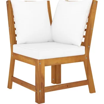 Zahradní pohovka zahrada-XL Dílčí rohová pohovka s krémovou poduškou masivní akácie 311840