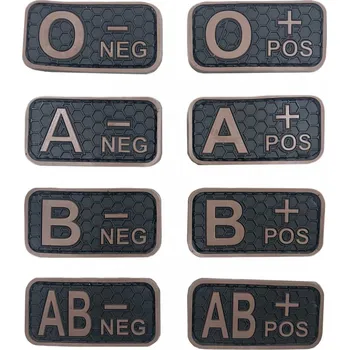 Nášivka 3D nášivka krevní skupiny A NEG - černá/hnědá, TYP C, A.C.M.