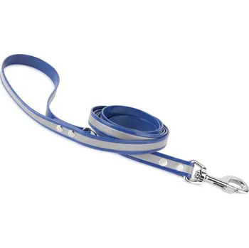 Vodítko pro psa FIREDOG BioThane Vodítko Reflect 19mm 2m s ručkou a D-kroužkem Barva: Modrá