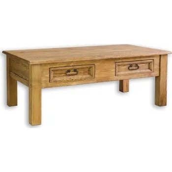 Konferenční stolek ARTEN (NANO Systems s.r.o.) Rustikální konferenční stolek POPRAD MES07B - nohy rovné (světlý vosk)