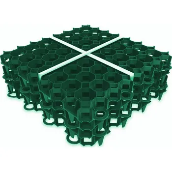 PROTECH 60058 Plastová zatravňovací dlažba 500 x 500 x 40mm zelená 4 ks
