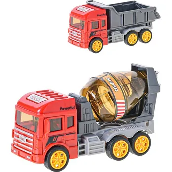 autodráha Auto stavební na setrvačník sklápěčka / míchačka 2 druhy plast