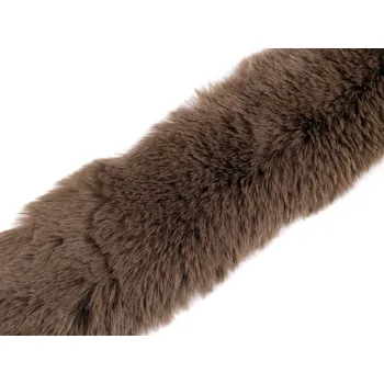 Oděvní / dekorační kožešina šíře 5 cm - 5 béžová tm.