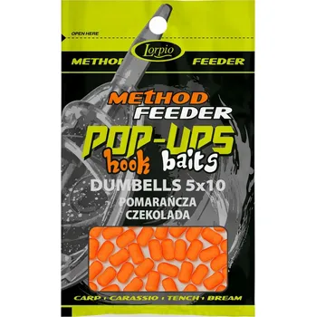 Boilies Lorpio - Hook Baits Pop Up Dumblles 5x10mm Pomeranč Čokoláda 15g