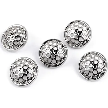 Knoflík Kovový knoflík děrovaný velikost 28"; 36", barva 1 (28") nikl