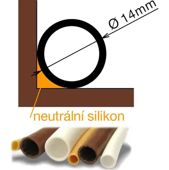 Těsnění do okna a dveří SILLEN těsnění A13/14 silikon hnědá