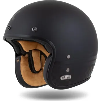 Helma na motorku Přilba Eso Forty Nine BlackOut, CASSIDA (černá matná/černá) 2026 XS (53 až 54 cm)