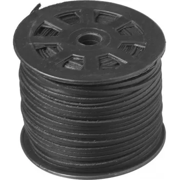 Řemínek na hodinky Plochá umělá kůže černá, 3x1 mm (90m)