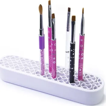 Přípravek na nehty Profesionální stojan na štětce - bílý