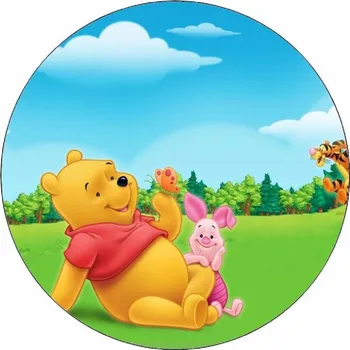 Jedlá dekorace na dort Jedlý papír Medvídek Pú a prasátko 19,5 cm