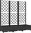 Zahradní truhlík s treláží PP 120 x 40 x 121,5 cm, černý