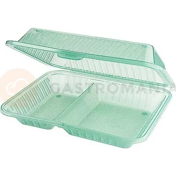 Servírovací stolek Nádoba pro opakované použití, 2 přihrádky, zelená | CONTACTO, 1102/256