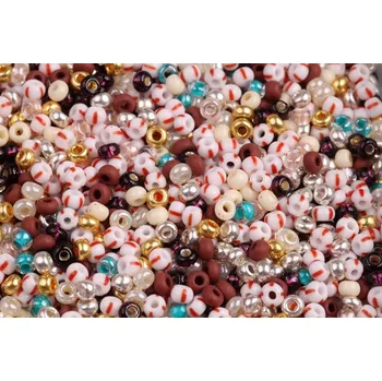 Dětské navlékací korálky Preciosa rokajl mix č. 600 (50g)