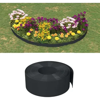 Příslušenství pro plot vidaXL Travní lemy 3 ks černé 10 m 20 cm polyethylen