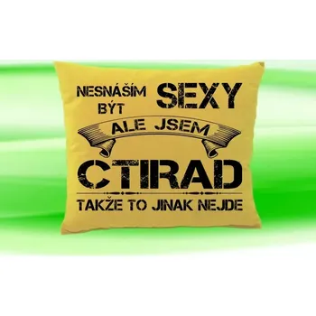 Dekorativní polštářek Moon River CTIRAD polštářek se jménem béžový velikost 30x40 cm (Polštářek nesnáším být sexy )