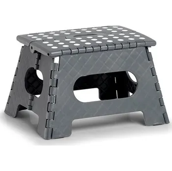 Stolička Zeller Skládací stolička, malá, šedá, 35 × 28 × 22 cm, nosnost 150 kg