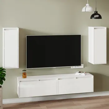 Organizace kuchyně vidaXL Nástěnné skříňky 2 ks bílé 30 x 30 x 80 cm masivní borovice