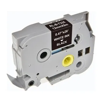 Pásek do tiskárny G&G kompatibilní páska do tiskárny štítků, pro Brother, TZE-335, bílý tisk černý podklad, laminovaná, 8m, 12mm RL-BR TZ335P-WT/B