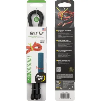 Airsoft Vázací drát Gear Tie délky 18" - černý, 2ks, Nite Ize