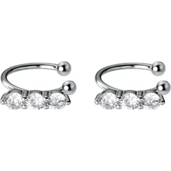 Náušnice For Silver Náušnice klipsy se zirkony Trio - Stříbro 925