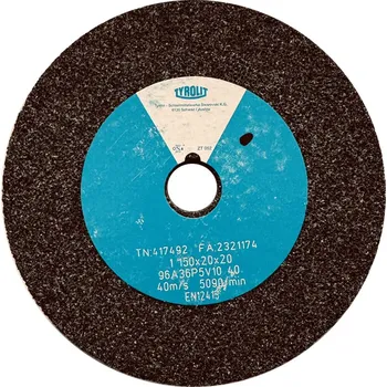 Brusný kotouč Tyrolit T417492 | Brusný kotouč plochý 150x20x20 mm, 96A36P5V40 (Z36)