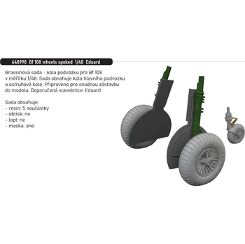 Plastikový model Eduard 1/48 Bf 108 wheels spoked (EDUARD)