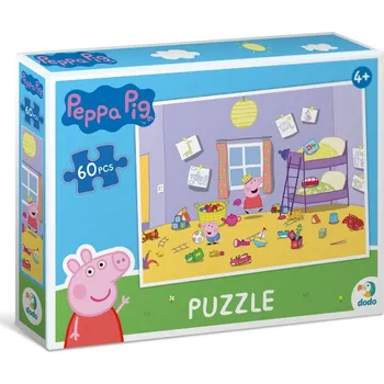 DODO Puzzle Prasátko Peppa: Hrátky v pokojíčku 60 dílků