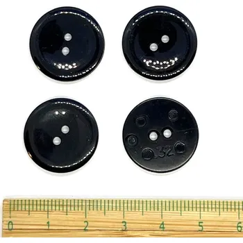 Knoflík Knoflík plastový 2 dírkový 20mm černá