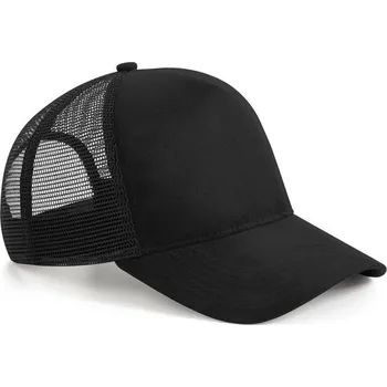 Kšiltovka Beechfield B643 5 panelová kšiltovka “ Suede Snapback Trucker černá Black - velikost UX