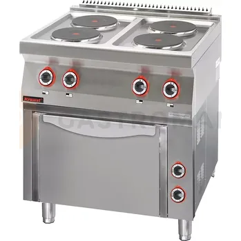 Sporák Elektrický sporák 4-plotýnkový s elektrickou troubou 4x2,6 kW + 3,5 kW (trouba) | KROMET, 700.KE-4/PE-1