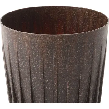 Květináč PLASTOVÝ KVĚTINÁČ STRIPPED ECO 36X30 CM TMAVĚHNĚDÁ