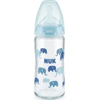 NUK First Choice skleněná láhev s kontrolou teploty 240 ml