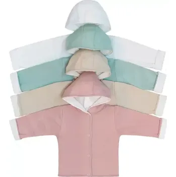 Kabátek s kapucí podšitý Ažur Baby Service Mentolová velikost 80 (2724)