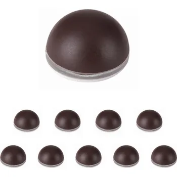 Walteco Dveřní zarážka, průměr 22mm, samolepicí, hnědá Množství: 10 ks