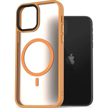 Pouzdro na mobilní telefon AlzaGuard Matte Case Compatible with Magsafe pro iPhone 11 žlutý