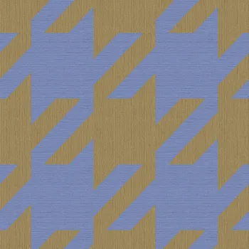 Tapeta Eijffinger Modro-zelená vliesová obrazová tapeta na zeď, kohoutí stopa, 333675, Revive, Eijffinger, velikost 1,06 x 2,8 m