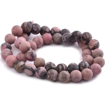 Drahý kámen Rodonit tmavý matný 8mm