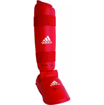 Sportovní chránič Chrániče holení a nártů na karate - Adidas WKF approved Barva: Červená, Velikost: L