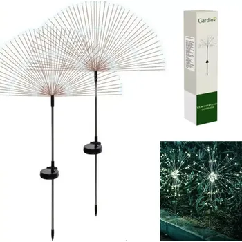 Žertovný předmět Set 2ks solární venkovní světla 150 LED - Bílá pampeliška