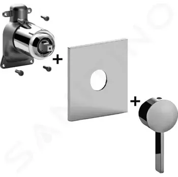 Vodovodní baterie Paffoni Rock Baterie pod omítku pro 1 spotřebič, chrom, ROBOX010CR