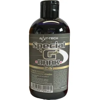 Návnadové aroma Bait-Tech tekutý posilovač Deluxe Special G Dark 250 ml