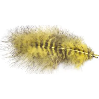 Hends Peří Grizzly Marabou Yellow Black Barred