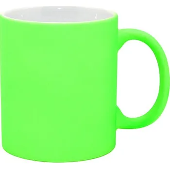 Hrnek fluorescenční 330 ml matný - zelený sublimace termotransfer